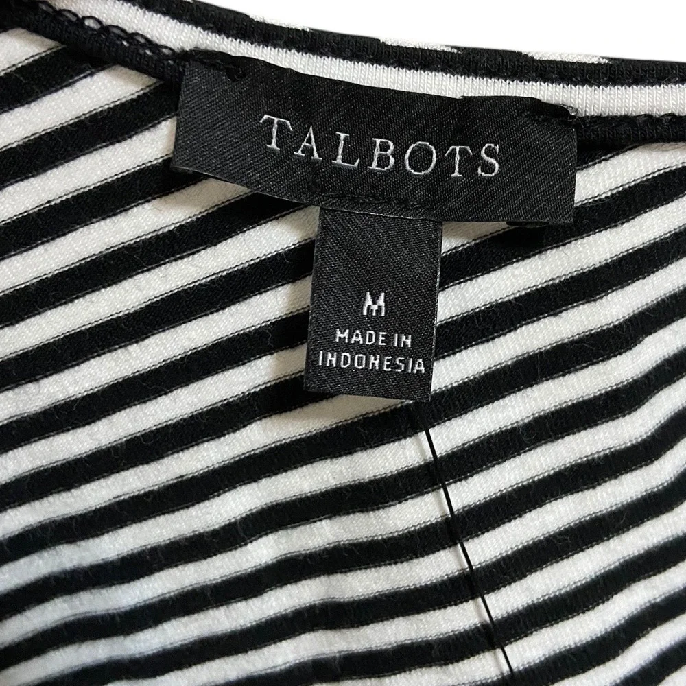 Talbots NEW Striped Tank Top Scoop Neck Nautical Minimalist Coastal Size M NEW - Picture 4 of 10